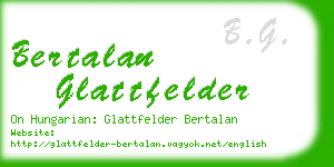 bertalan glattfelder business card